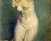 Plaster statuette of a female torso